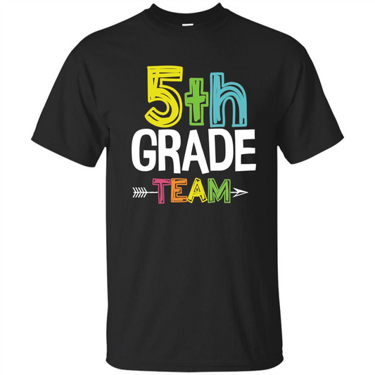 Back To School T-shirt Team Fifth Grade Teacher Black