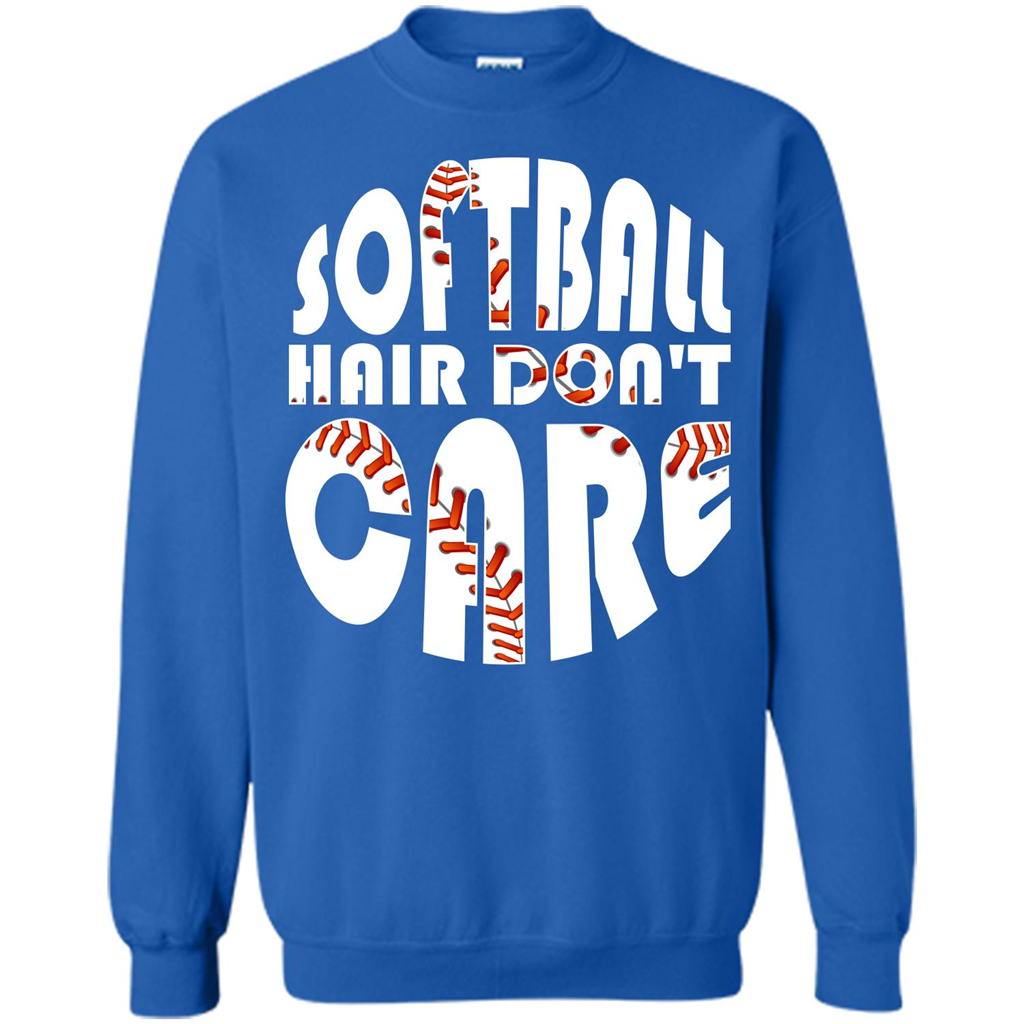 Softball Lover T-shirt Softball Hair Don't Care T-shirt Royal
