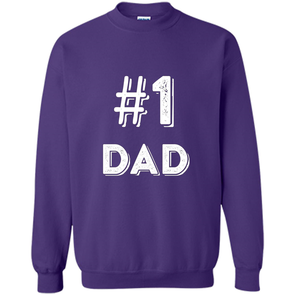 Fathers Day T-shirt Dad No.1 T-shirt Purple