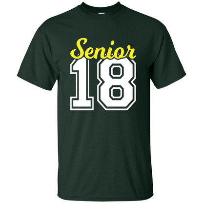 Senior Class of 2018 Jersey Style T-shirt Forest Green