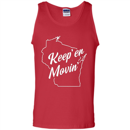 Keep Er Movin WI State T-Shirt Red
