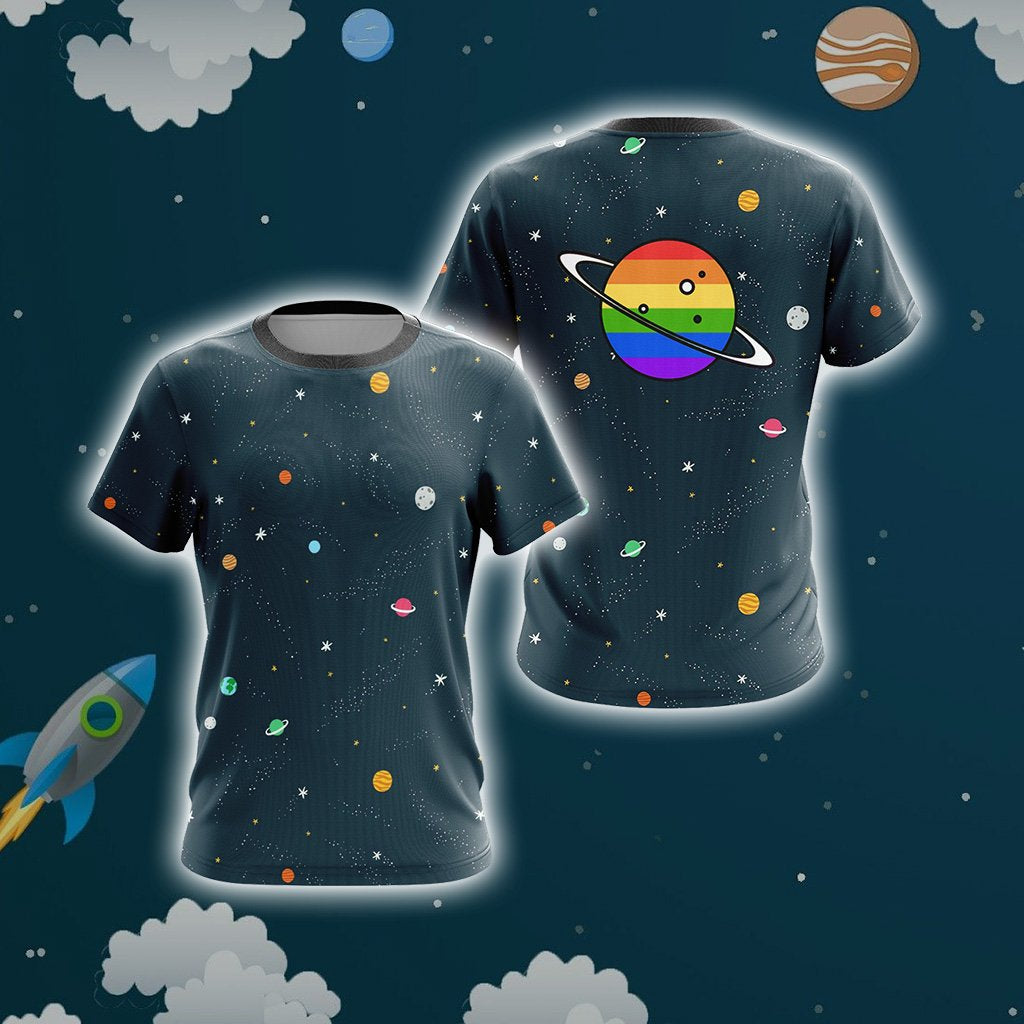 LGBT Rainbow Galaxy Sky Unisex 3D T-shirt