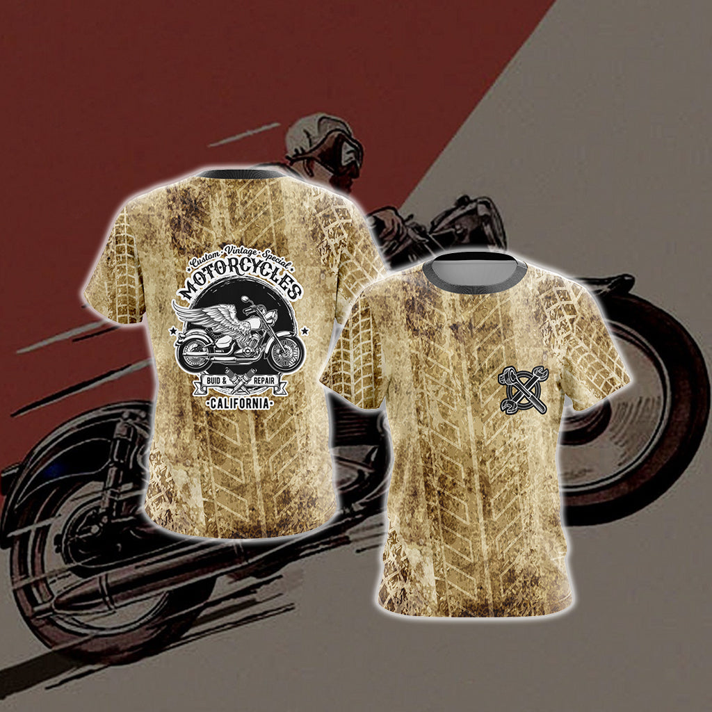 Custom Vintage Special Motorcycle Unisex 3D T-shirt