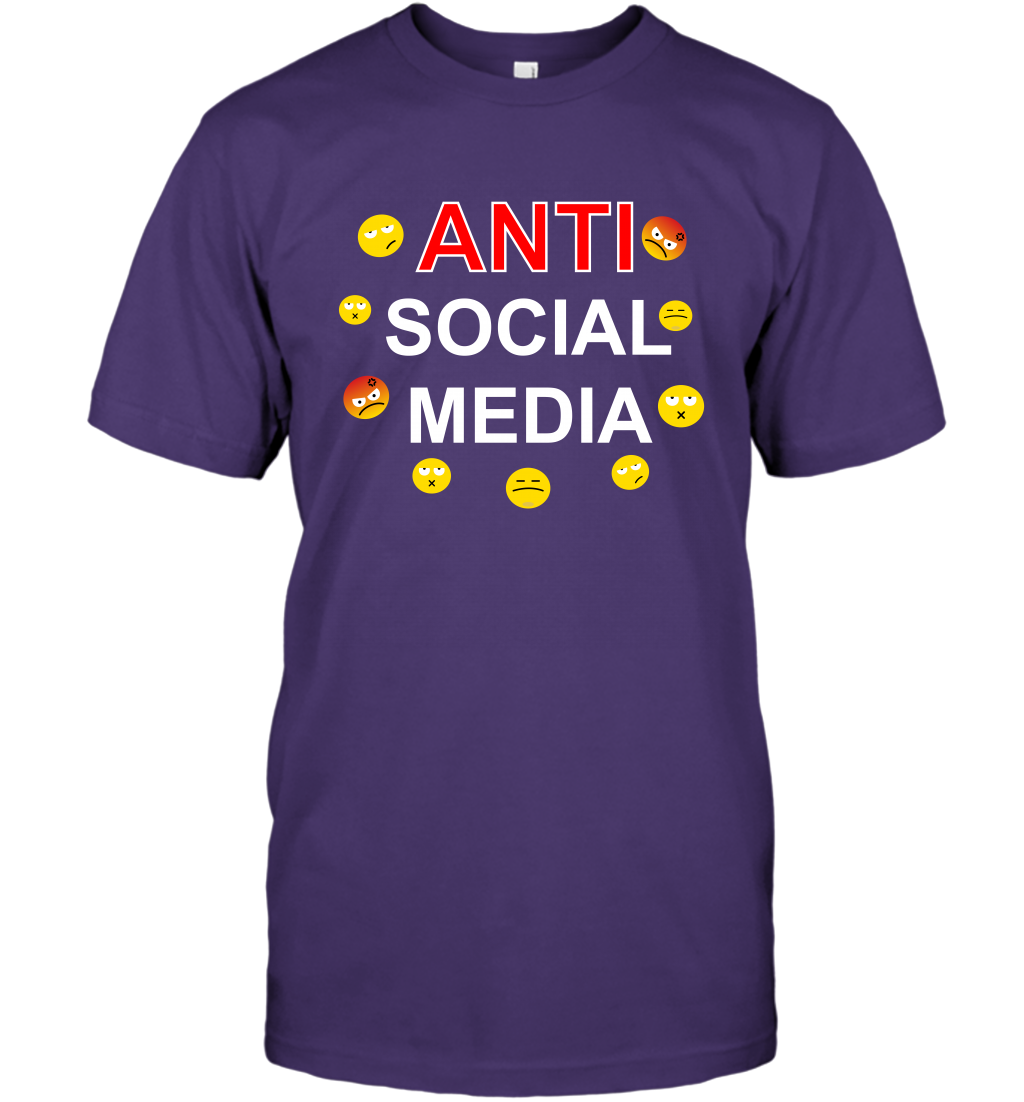 Anti Social Media Shirt T-Shirt T-Shirt Purple