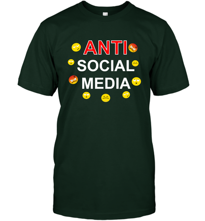 Anti Social Media Shirt T-Shirt T-Shirt Forest Green