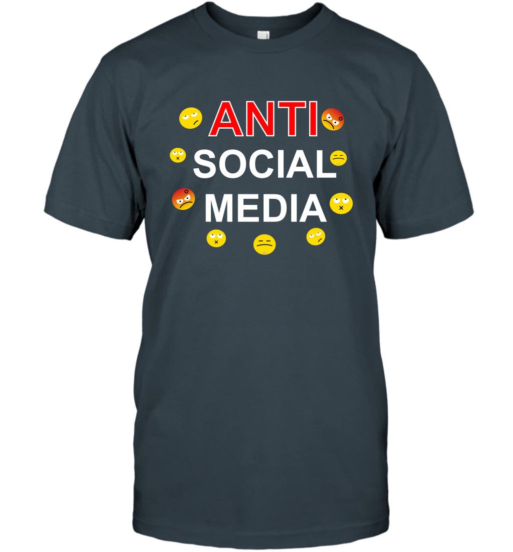 Anti Social Media Shirt T-Shirt T-Shirt Charcoal