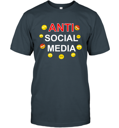 Anti Social Media Shirt T-Shirt T-Shirt Charcoal