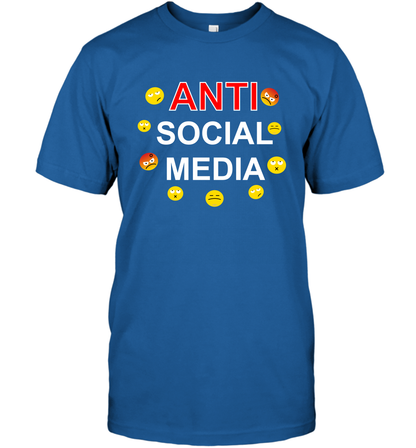 Anti Social Media Shirt T-Shirt T-Shirt Royal