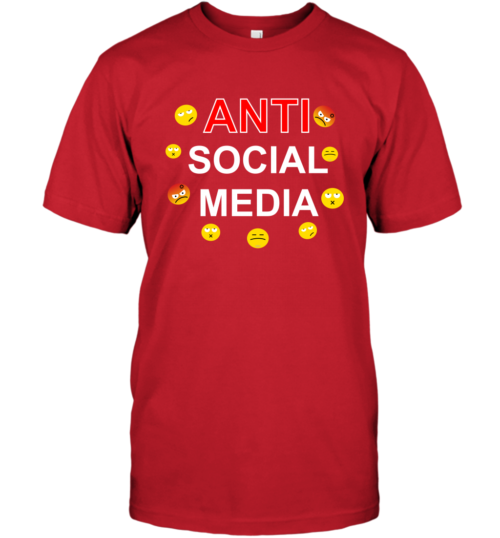 Anti Social Media Shirt T-Shirt T-Shirt Red