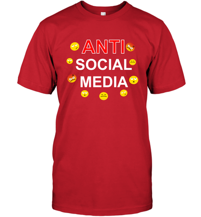 Anti Social Media Shirt T-Shirt T-Shirt Red
