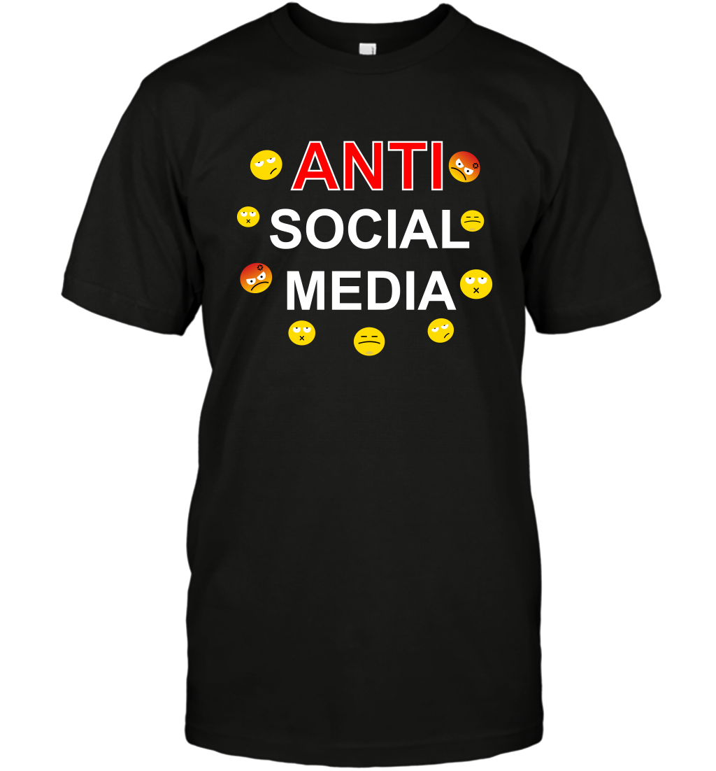 Anti Social Media Shirt T-Shirt T-Shirt Black