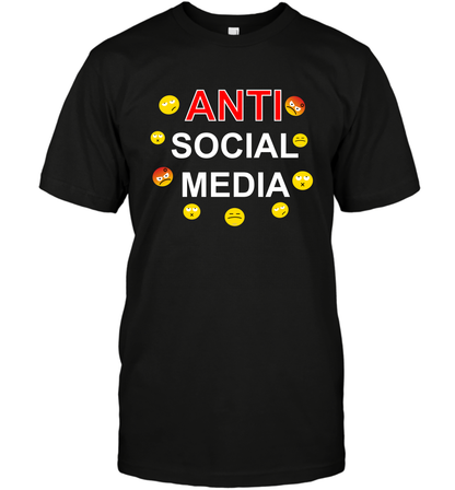 Anti Social Media Shirt T-Shirt T-Shirt Black