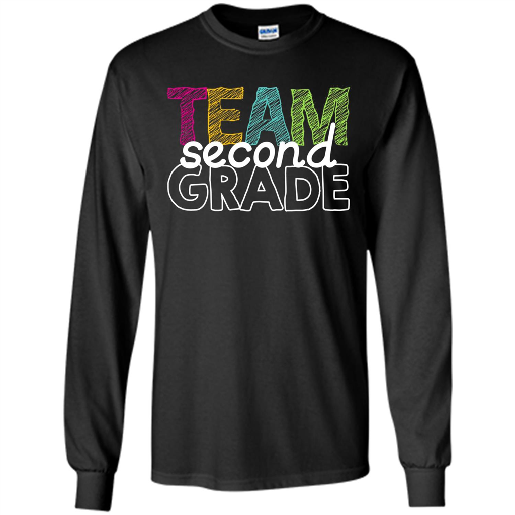 Team Second Grade Teacher T-Shirt Black