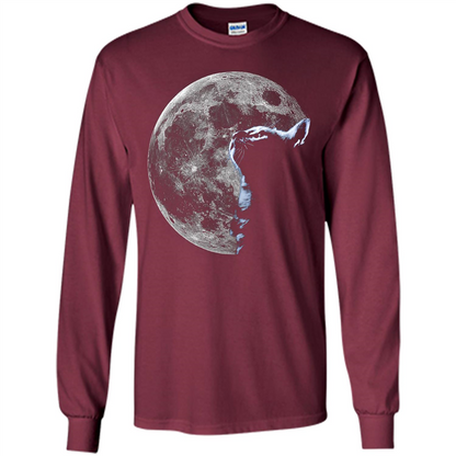 Cat Lover T-shirt Cat And Moon Maroon