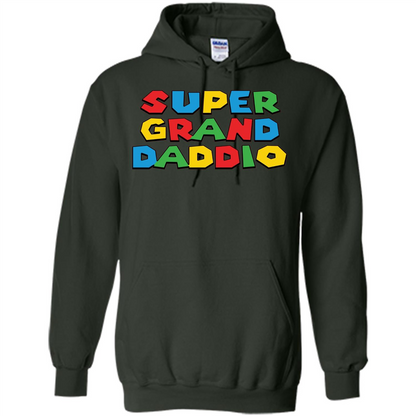 Fathers Day T-shirt Super Grand Daddio Forest Green