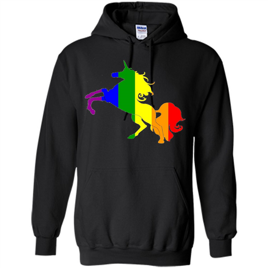 Pride Flag Unicorn Glitter Cute Beautiful LGBTQ T-shirt Black