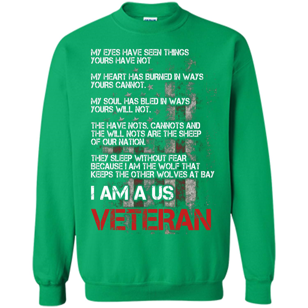 Military T-shirt I Am A Us Veteran T-shirt Irish Green