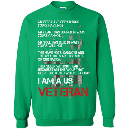Military T-shirt I Am A Us Veteran T-shirt Irish Green