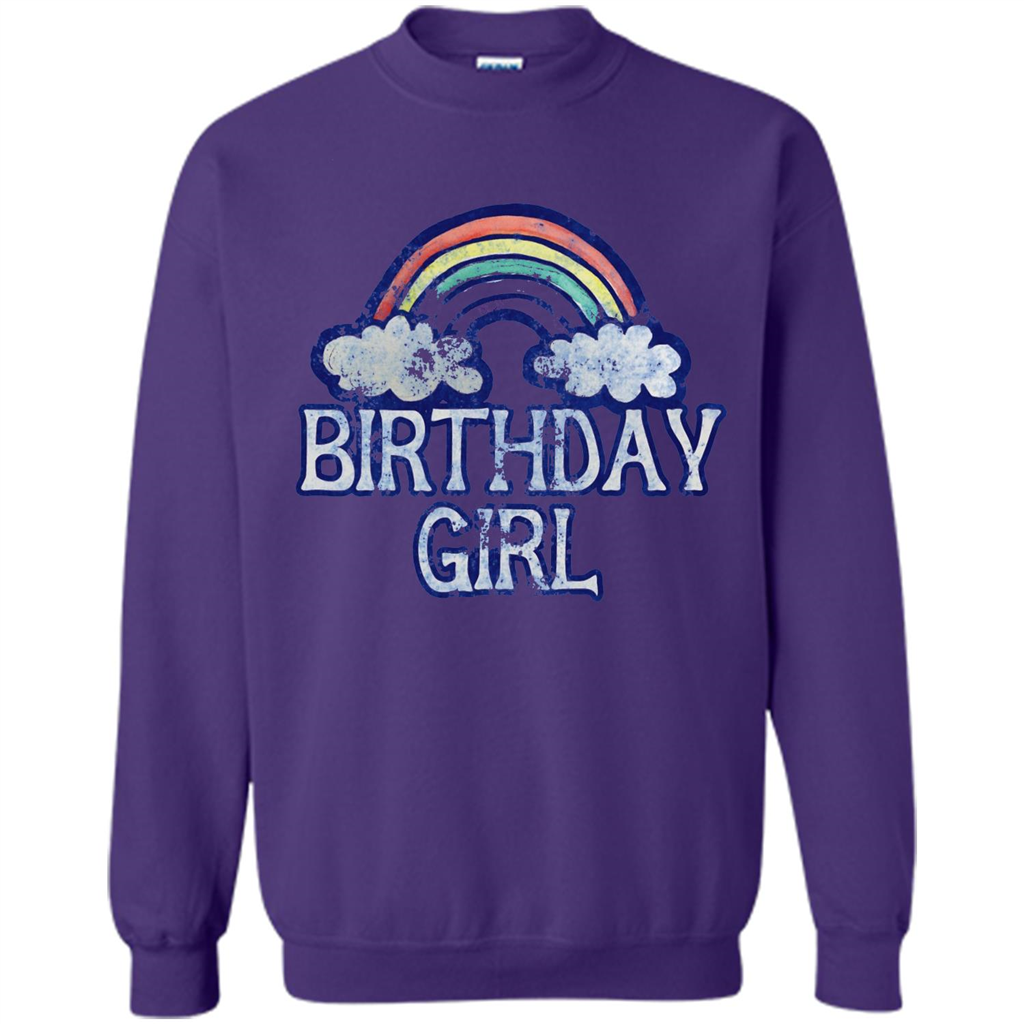 Birthday Girl Rainbow T-shirt Purple