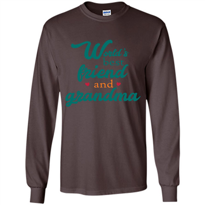 Grandma T-shirt World‰۪s Best Friend And Grandma Dark Chocolate