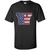 Patriotic T-shirt Letter W American Flag Embroidery