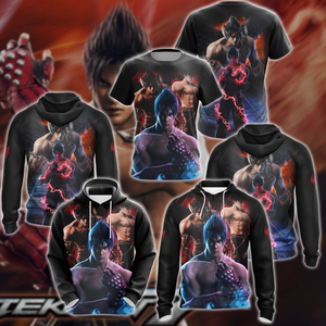 Tekken Jin Kazama Video Game 3D All Over Print T-shirt Tank Top Zip Hoodie Pullover Hoodie Hawaiian Shirt Beach Shorts Jogger   