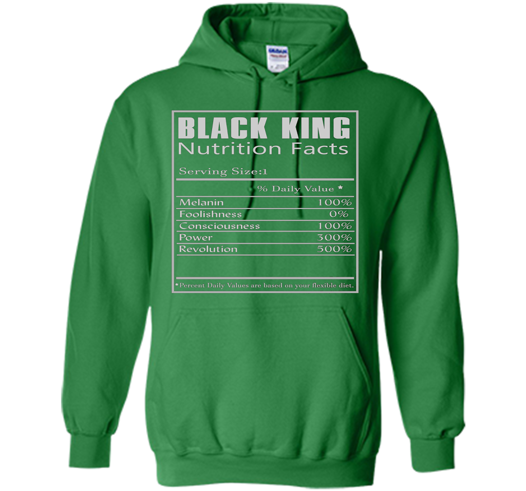 Black King Nutrition Facts T-shirt Irish Green