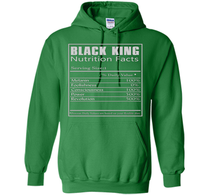 Black King Nutrition Facts T-shirt Irish Green