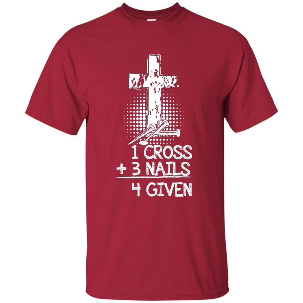 Christian T-shirt 1 Cross 3 Nails 4 Given T-shirt Cardinal