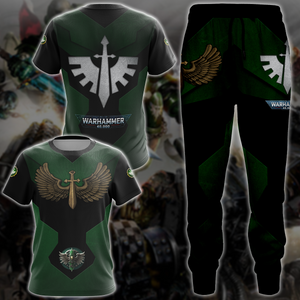 Warhammer 40K Dark Angels Video Game All-Over T-shirt Hoodie Tank Top Hawaiian Shirt Beach Shorts Joggers   