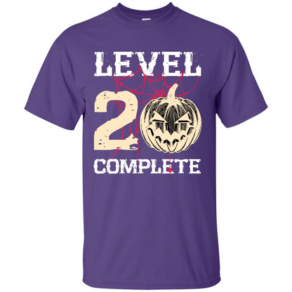 Halloween T-shirt Level 20 Complete Purple