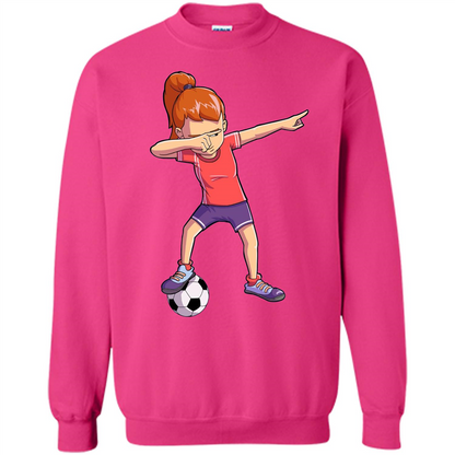 Dabbing Soccer Girl T-shirt Dab Dance T-shirt Heliconia