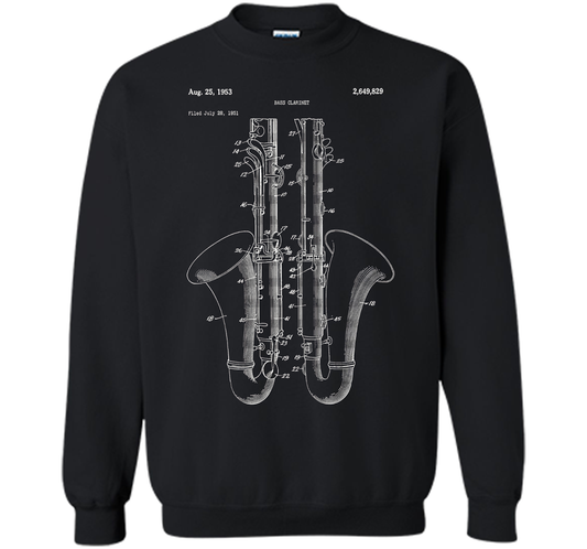 Bass Clarinet Design Shirt - Marching Band Tee T-shirt Black