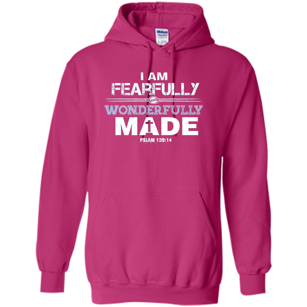 Christian T-shirt I Am Fearfully And Wonderfully Made Heliconia