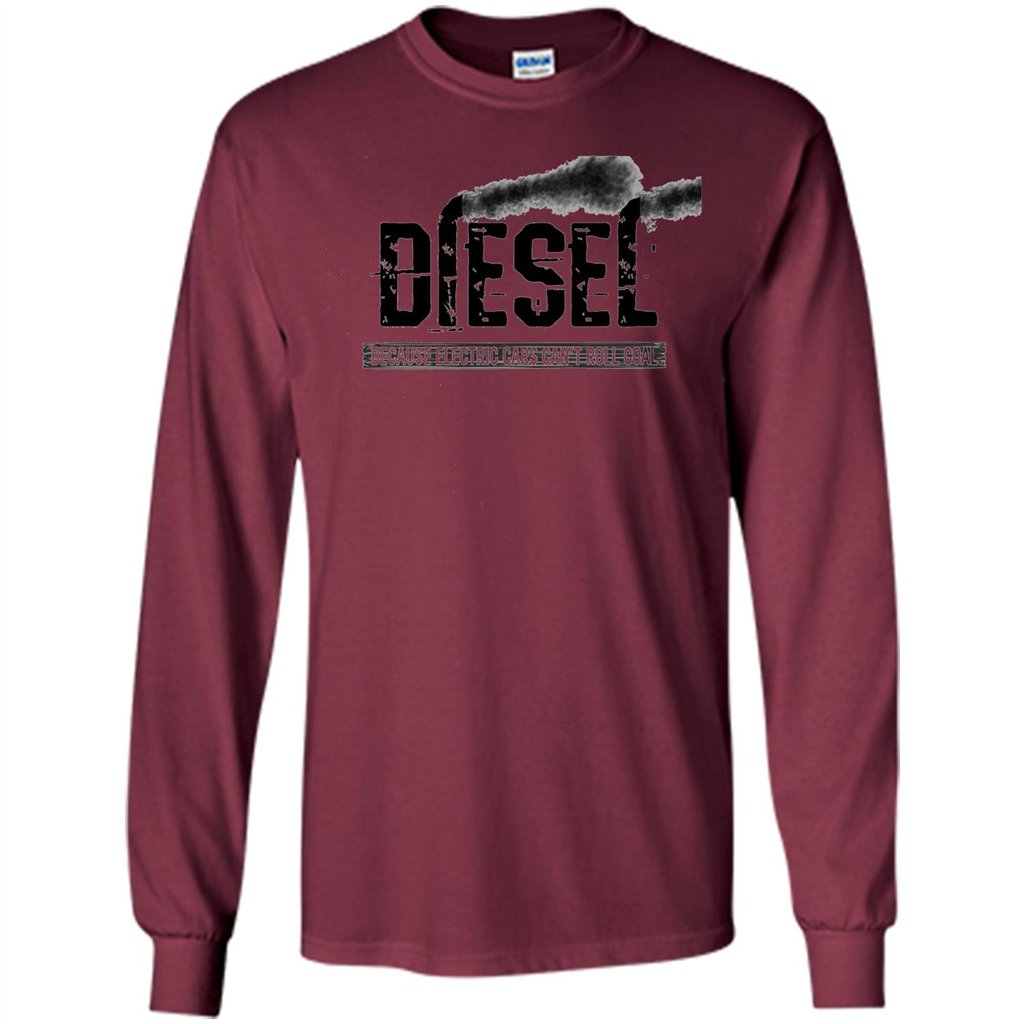 Diesel Rolling Coal T-Shirt Black Smoke Lifted Truck T-Shirt Maroon