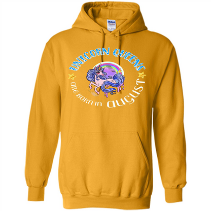 Augus Unicorn T-shirt Unicorn Queens Are Born In August Gold