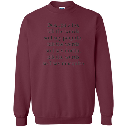 Despacito Funny Lyrics Spanish T-Shirt For Music Lover Maroon