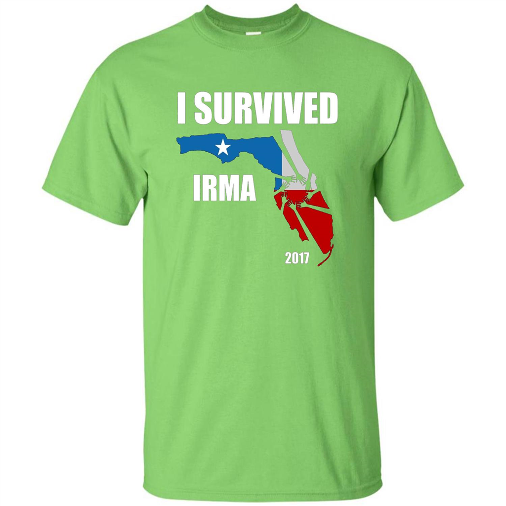 I Survived Hurricane Irma 2017 T-shirt Lime