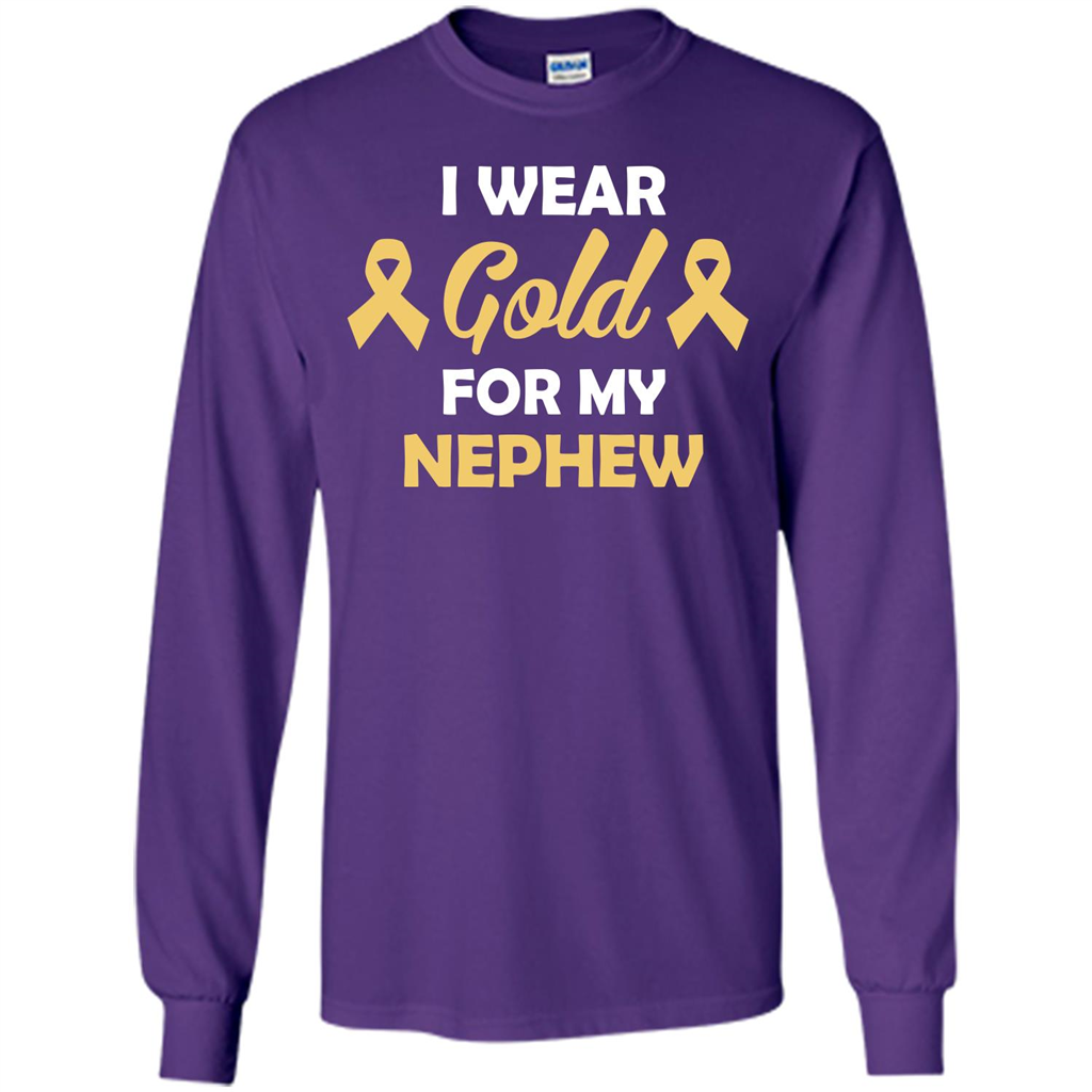 Cancer Awareness T-shirt I Wear Gold For My Nephew