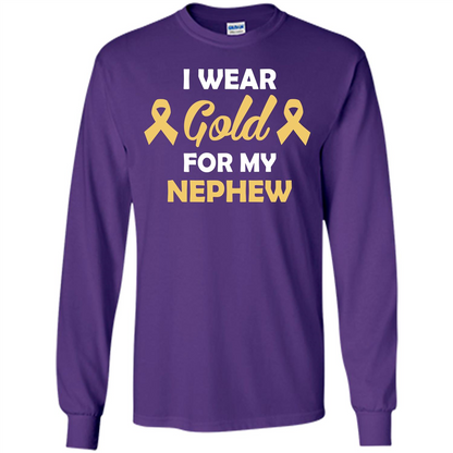 Cancer Awareness T-shirt I Wear Gold For My Nephew
