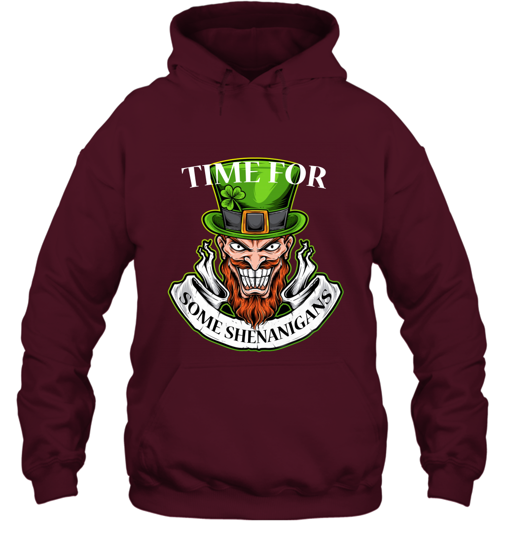 Time For Some Shenanigans Irish Shirt Hoodie Maroon