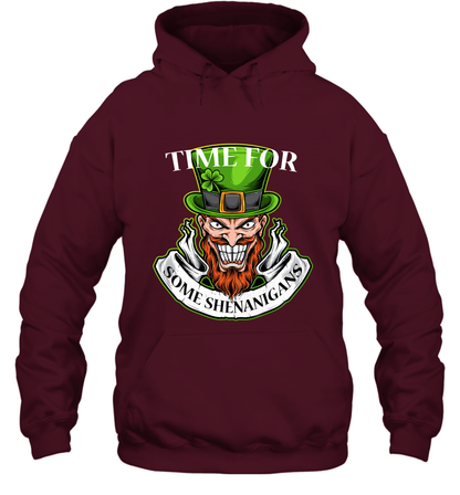 Time For Some Shenanigans Irish Shirt Hoodie Maroon