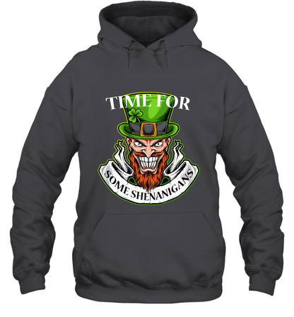 Time For Some Shenanigans Irish Shirt Hoodie Dark Heather