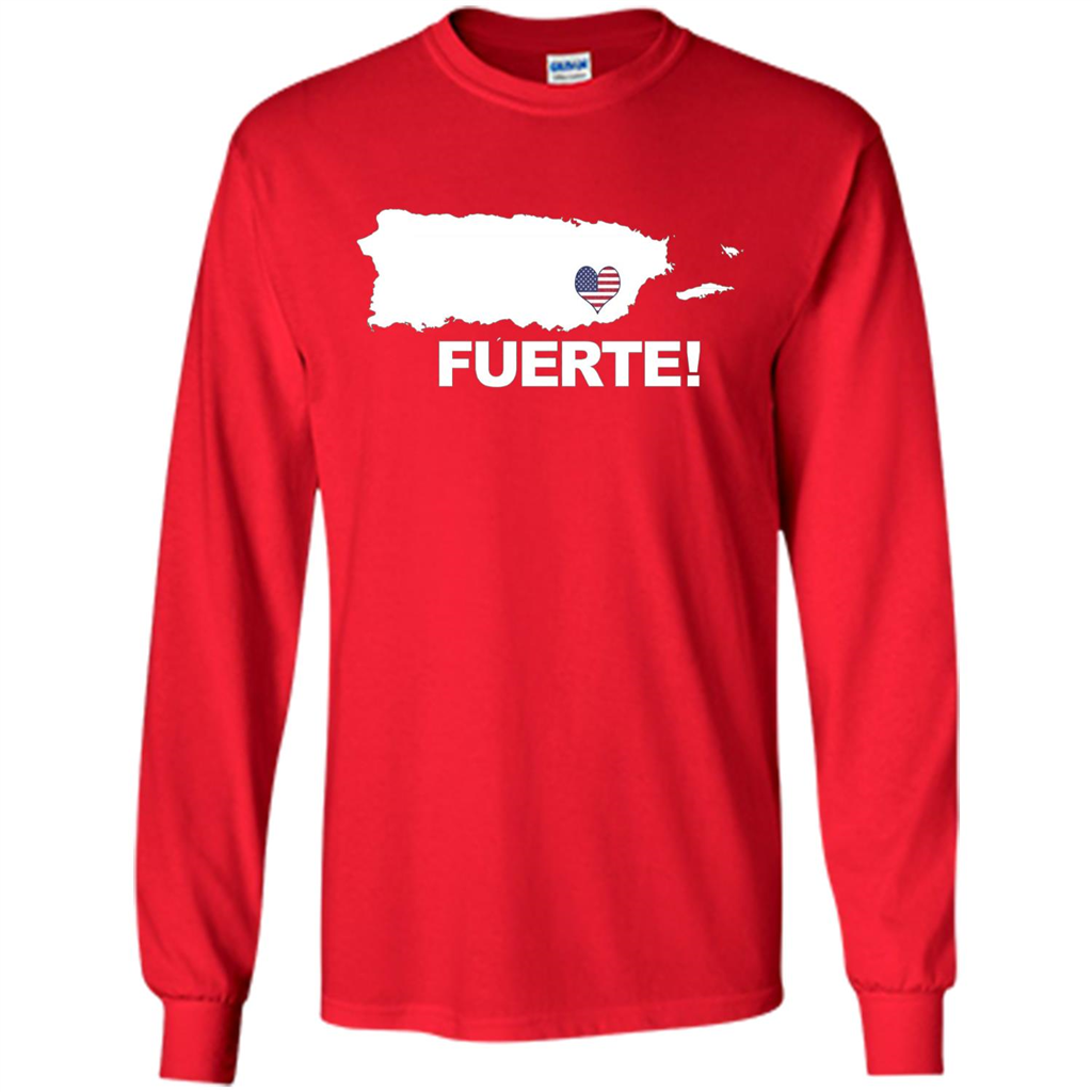 Fuerte T-Shirt Strong Support for Puerto Rico T-shirt Red
