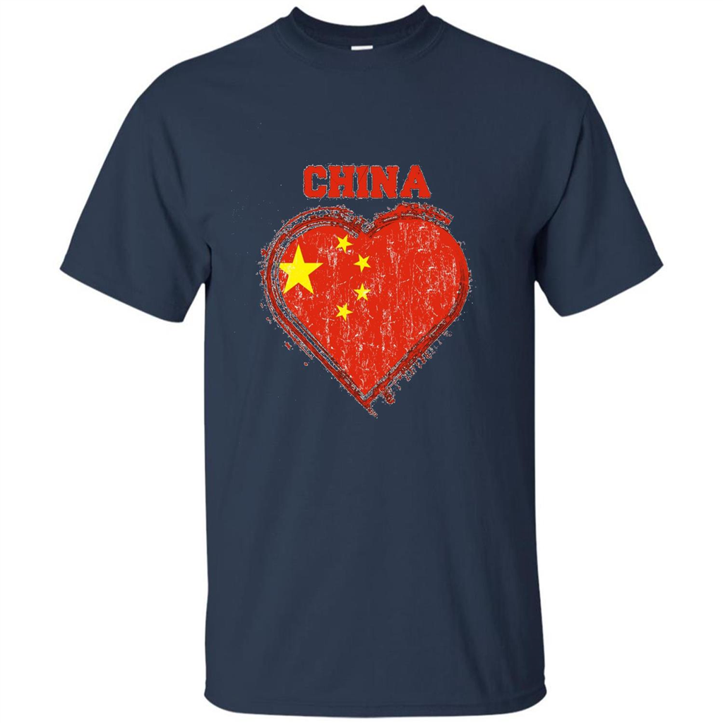 Chinese T-shirt Chinese Flag Shirt Navy