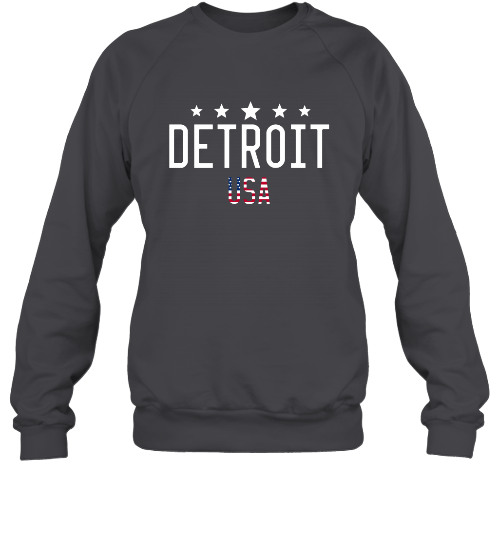 Detroit Usa Shirt Sweatshirt Sweatshirt Dark Heather