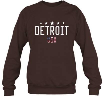 Detroit Usa Shirt Sweatshirt Sweatshirt Dark Chocolate
