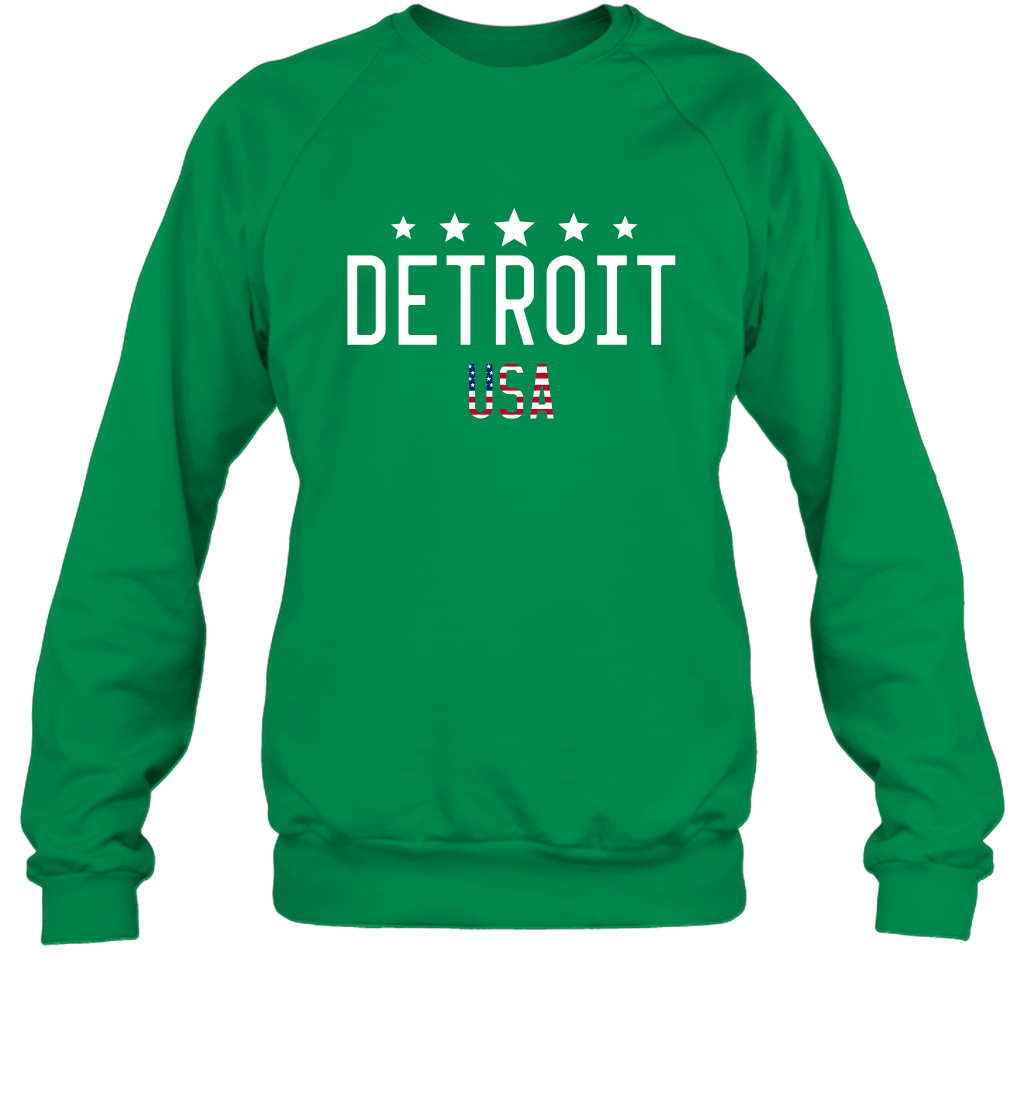 Detroit Usa Shirt Sweatshirt Sweatshirt Irish Green