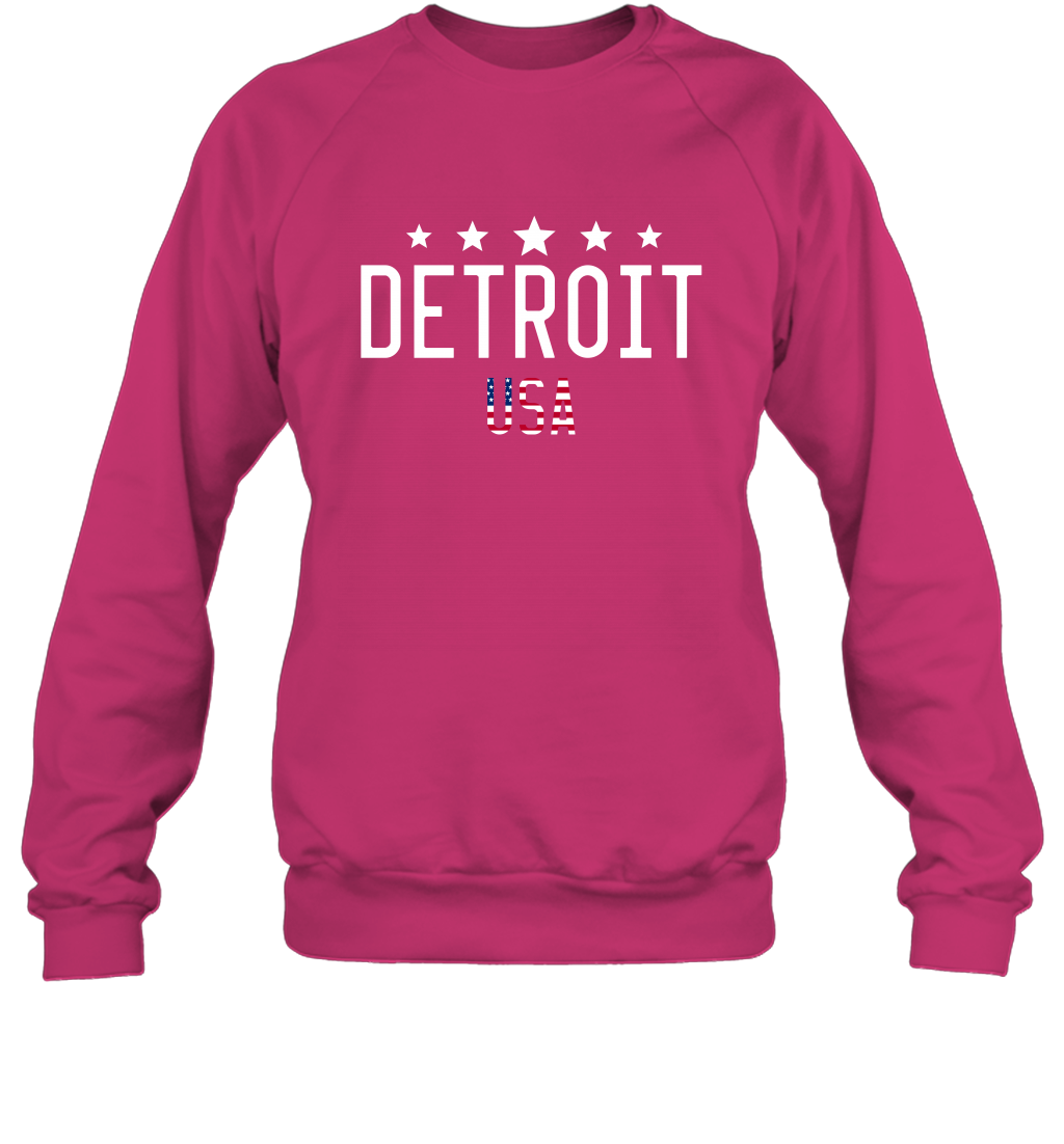 Detroit Usa Shirt Sweatshirt Sweatshirt Heliconia