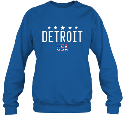 Detroit Usa Shirt Sweatshirt Sweatshirt Royal
